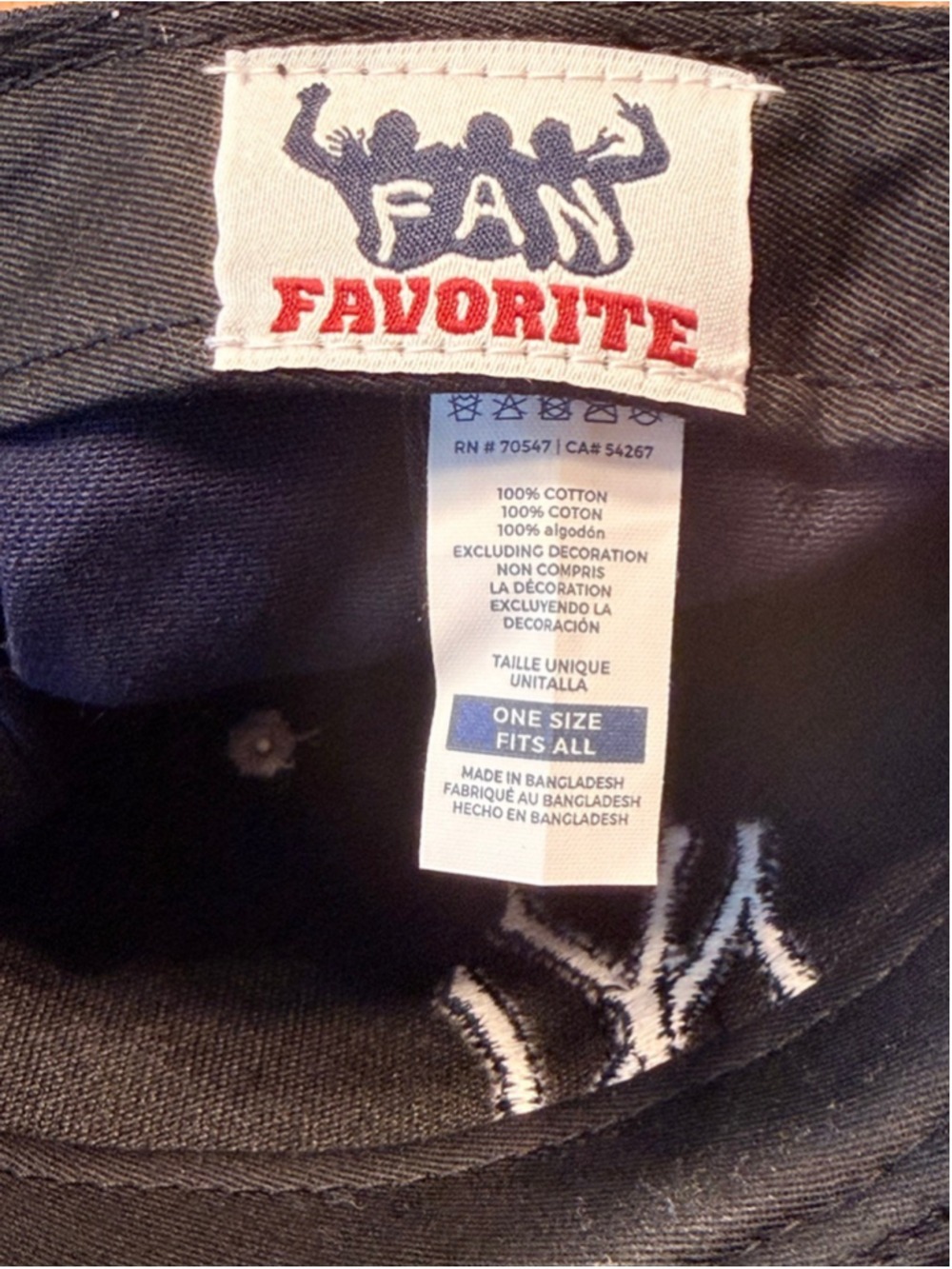 Fan Favorite New York Yankees Snapback Hat Black Cream One Size - Picture 9 of 10